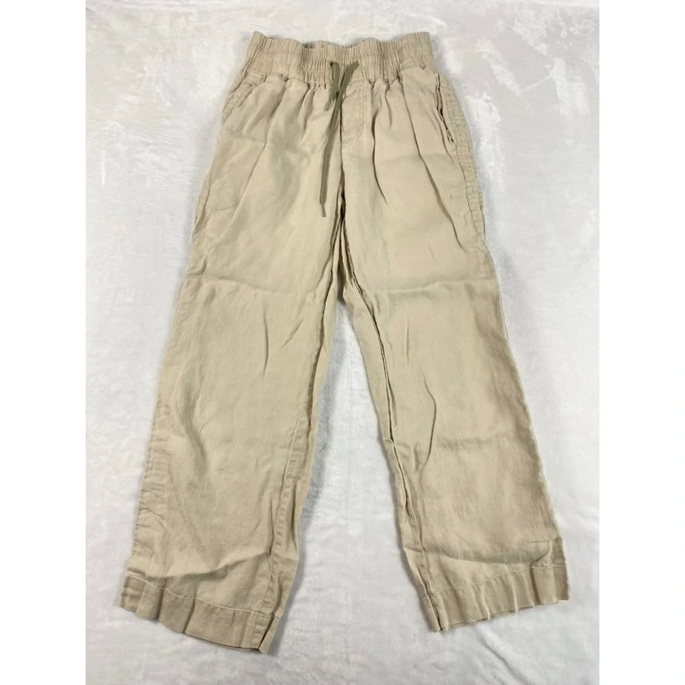 Quince European Linen Wide Leg Pant  Sz S Driftwood 100% Linen Coastal Granola